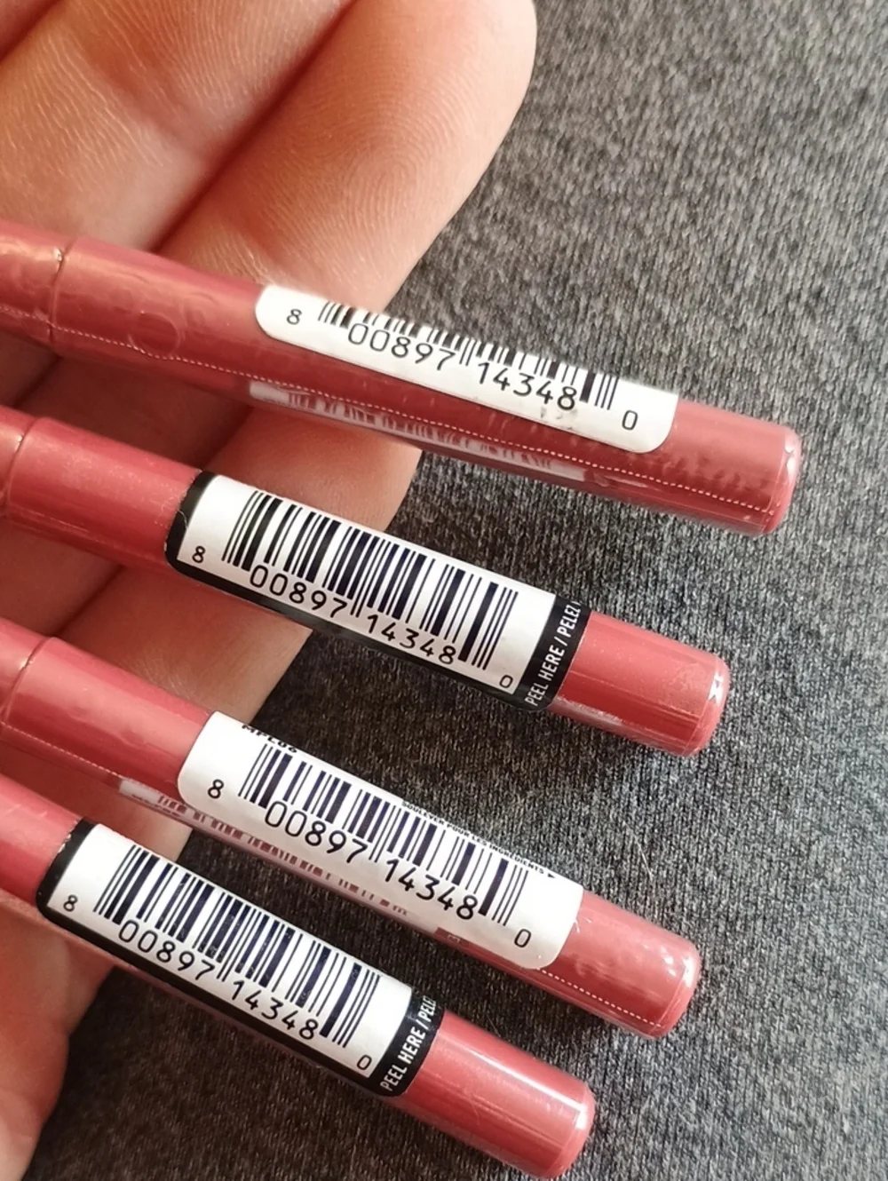 4 x NYX Mechanical Lip Liner Pencil, Nude Pink